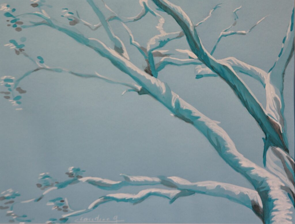 "Ghost Gum Tree II" - Painting by Claudine Gunzburg