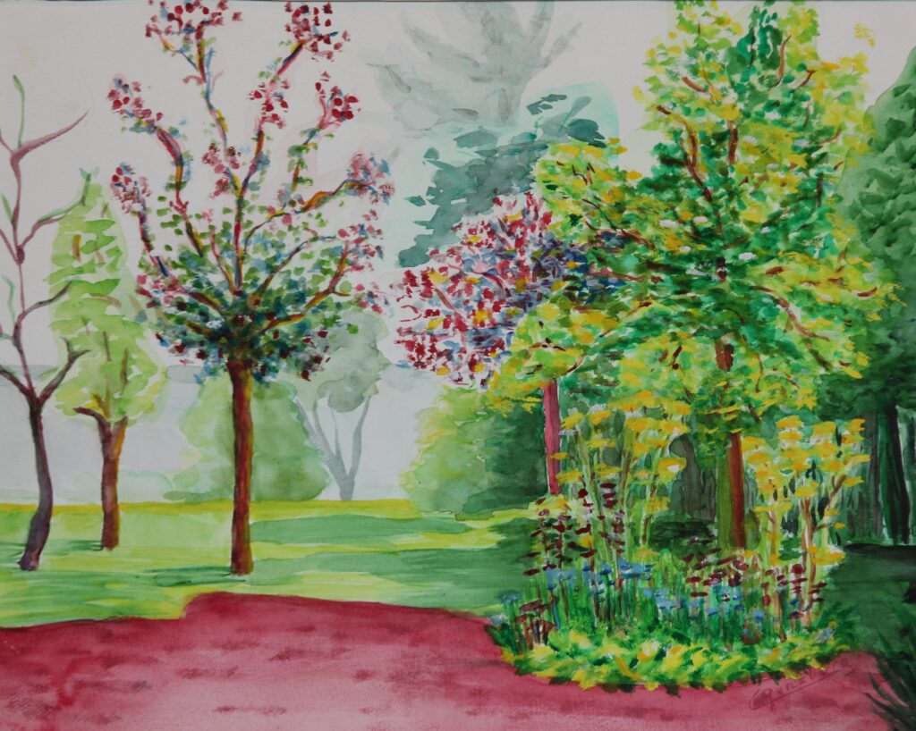 "Tuin I" - Painting by Claudine Gunzburg